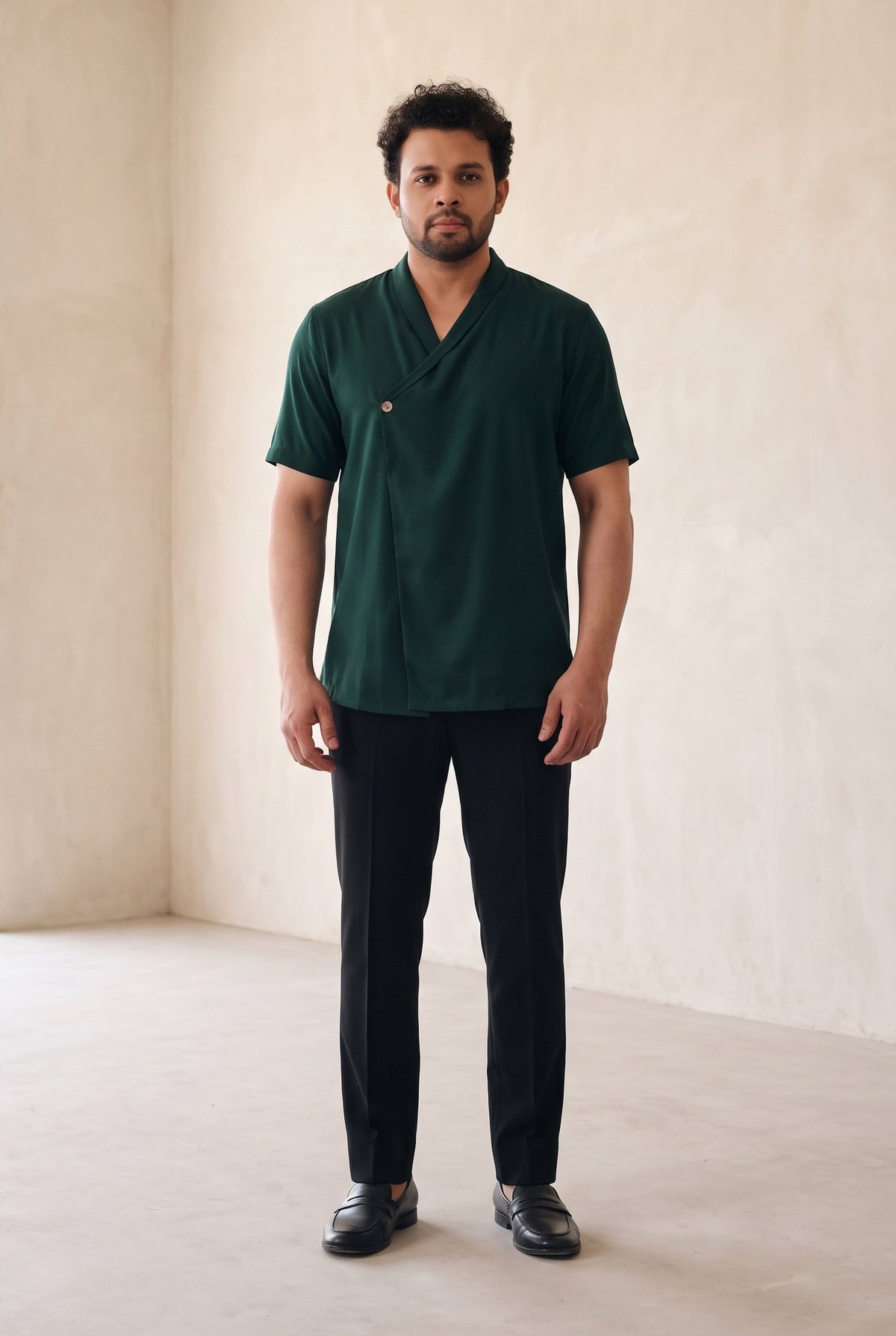 The Emerald Wrap Shirt