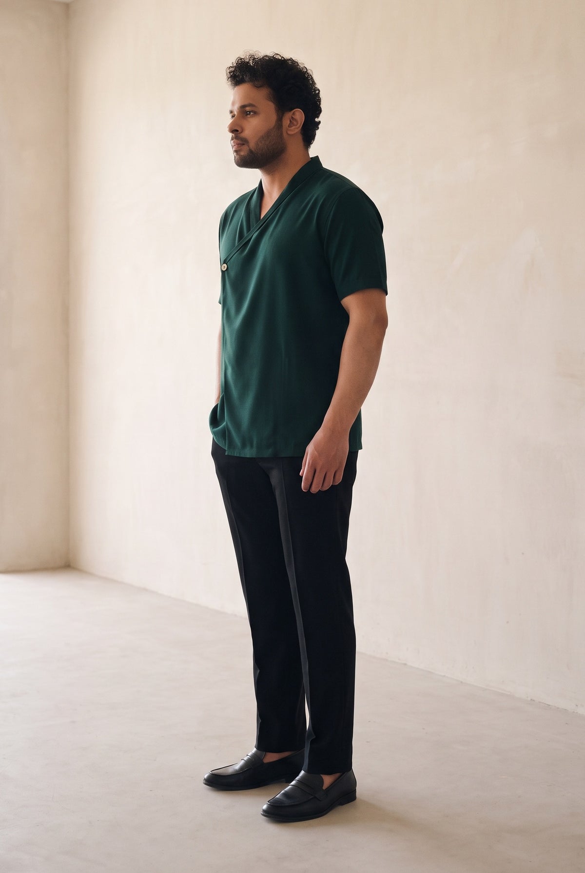 The Emerald Wrap Shirt